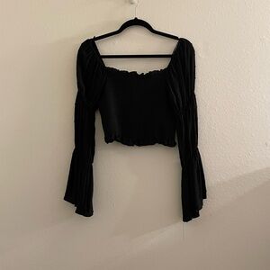 Francesca’s Black Crop Top Size S